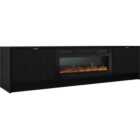 Mueble TV Comfivo Larmire 109, Negro, Número de puertas: 0, Número de cajones: 0, 182x48x40cm