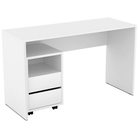 Mesa de oficina Austin 347, Blanco, Con cajones, Número de puertas: 0, Número de cajones: 0, 75x130x50cm (1/5)