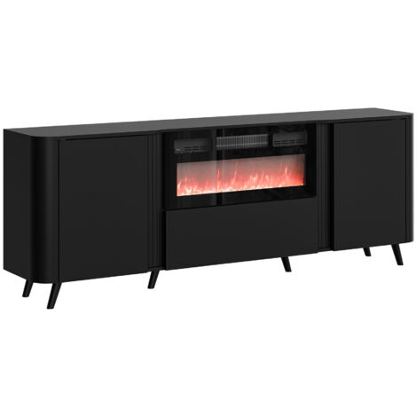 Aparador Modus I, Negro, 76x200cm, Número de puertas: 039cm, MDF, Aglomerado laminado, LED (1/4)