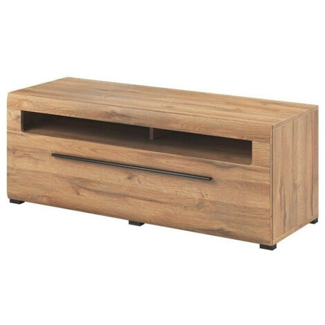 Mueble TV Ophsalu 103, Roble nieto, Número de puertas: 0, Número de cajones: 0, 140x52x50cm (1/4)