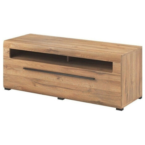 Mueble TV Ophsalu 104, Roble nieto, Número de puertas: 0, Número de cajones: 0, 160x52x50cm (1/4)