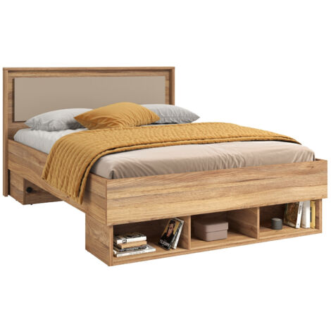 Cama Vosalo 102 , Doble, 140x200, Aglomerado laminado, Somieres, 150x204x101cm (1/5)