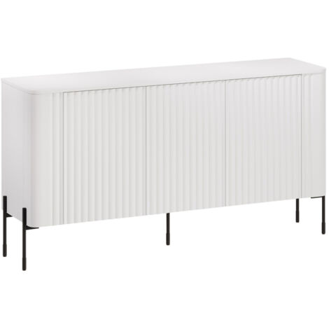 Aparador Nobilitas, Blanco, 80x150cm, Número de puertas: 040cm, Aglomerado laminado, MDF (1/5)