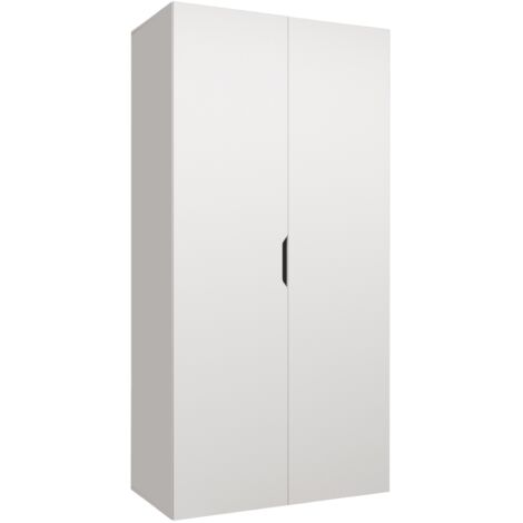 Armario Hartford 509, Blanco, 202x100x50cm, Puertas de armario: Con bisagras, Número de estantes: 0 (1/4)