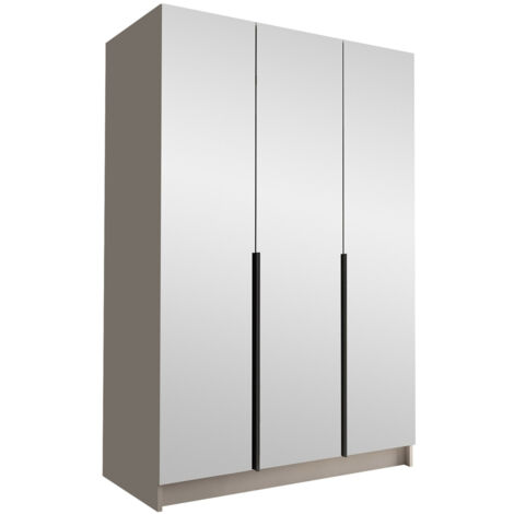 Armario Closico 196, Cachemira + Negro, 215x150x58cm, Puertas de armario: Con bisagras, Número de estantes: 0