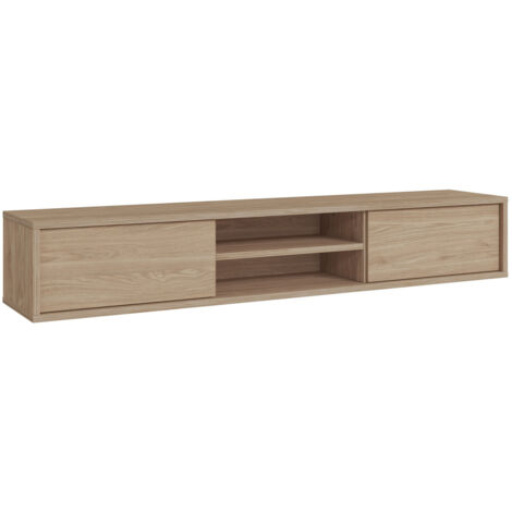 Mueble TV Austin 326, Roble, Número de puertas: 0, Número de cajones: 0, 180x30x36cm (1/5)