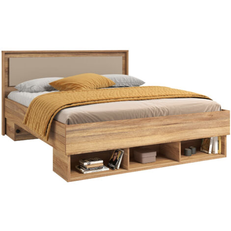 Cama Vosalo 102 , Doble, 160x200, Aglomerado laminado, 170x204x101cm (1/5)