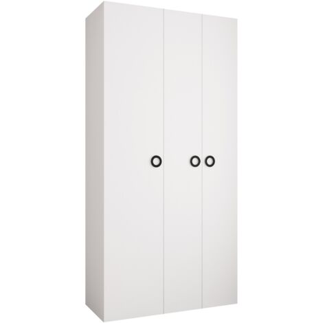 Armario Hartford 544, Blanco, 246x120x52cm, Puertas de armario: Con bisagras, Número de estantes: 6 (1/5)