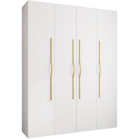 Armario Hartford 564, Blanco, 246x190x52cm, Puertas de armario: Con bisagras, Número de estantes: 0 (1/5)
