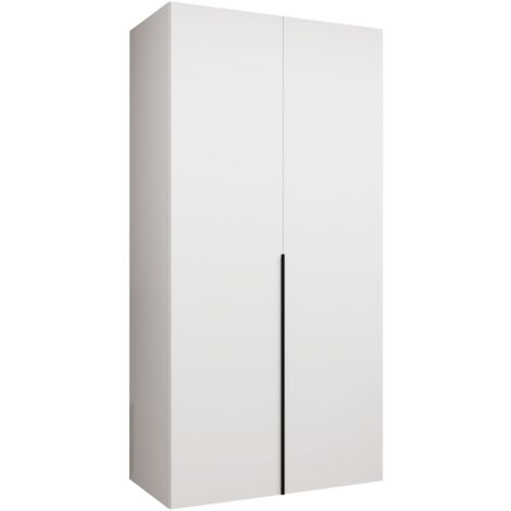 Armario Hartford 535, Blanco, 202x100x52cm, Puertas de armario: Con bisagras, Número de estantes: 0 (1/5)