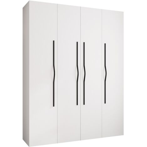 Armario Hartford 564, Blanco, 246x190x52cm, Puertas de armario: Con bisagras, Número de estantes: 0 (1/5)