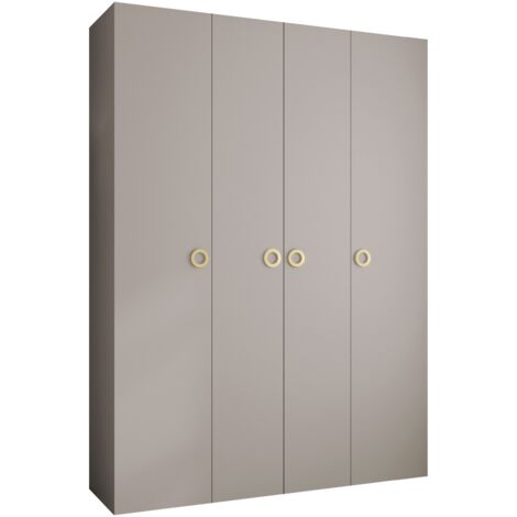 Armario Hartford 554, Cachemira, 246x180x52cm, Puertas de armario: Con bisagras, Número de estantes: 12 (1/5)