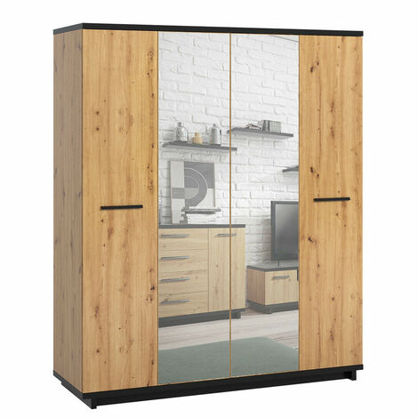 Armario Providence N108 , 215x180x60cm, Puertas de armario: Con bisagras