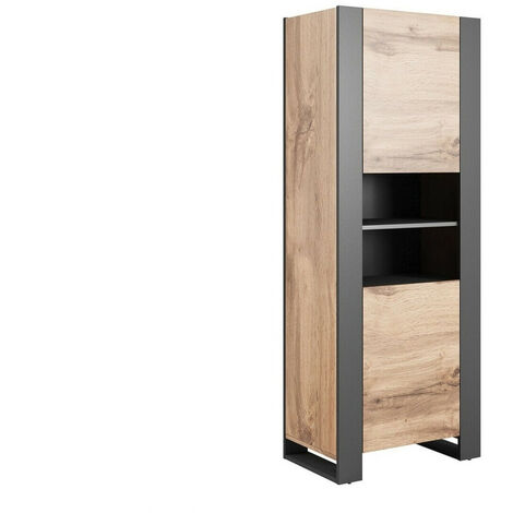 Estantería Charlotte D102 , Cerrable, With doors, Closable, Con puertas, Aglomerado laminado, LPB, Número de puertas: ,, 171x65x40cm (1/5)