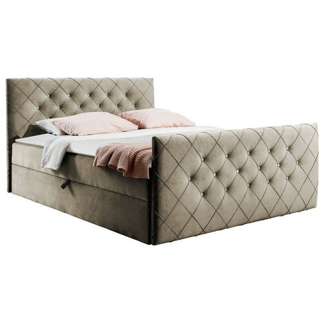 Cama continental Carmen, Magic Velvet 2208, Individuales, Continental, 120x200, Tapiz, Somieres, 124x213x103cm (1/5)
