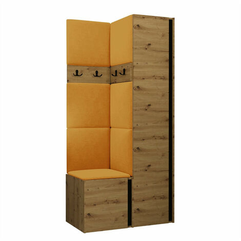 Conjunto para recibidor Pinis XXIV, Manila 32, 186x82x46cm, Tapiz, Aglomerado laminado, Montada en la pared, Colocada (1/5)