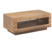 Mesa de centro Ophsalu 102, Roble nieto, 44x60x110cm, Diámetro: 0, Aglomerado laminado, Angular