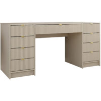 Mesa de oficina Comfivo Larmire 110, Beige, Con cajones, Número de puertas: 0, Número de cajones: 0, 76x154x55cm