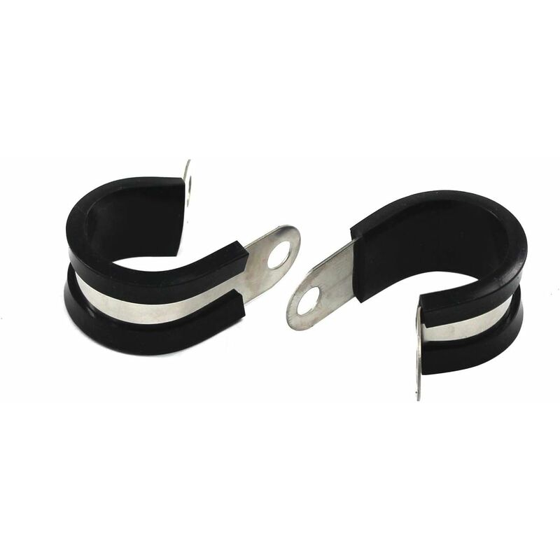 Lumonic 10x 24mm Colliers De Serrage Avec Garniture En Caoutchouc