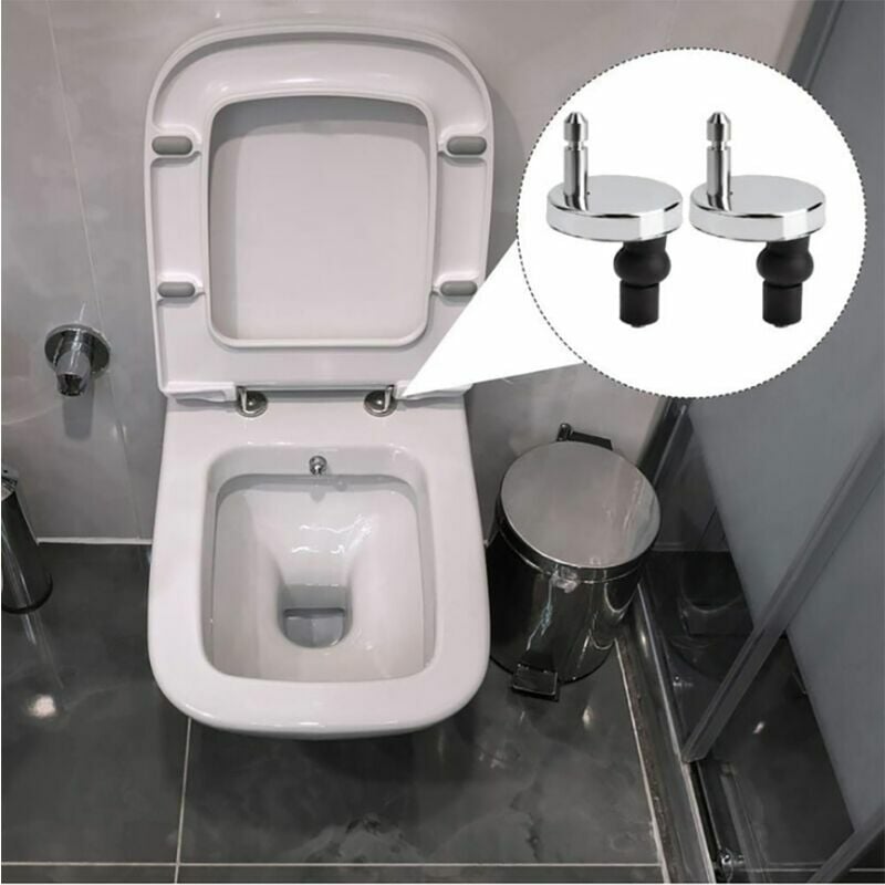 Lot de 2 Fixation Abattant WC Universelles Abattant de Toilettes à