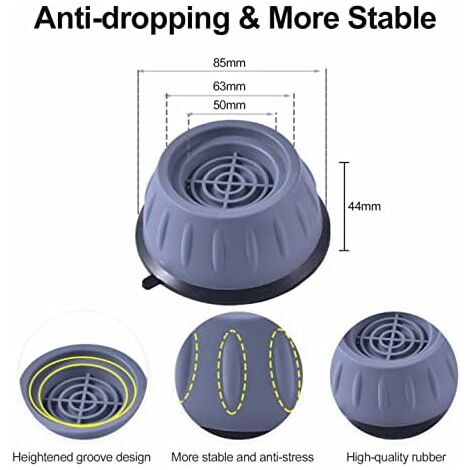 Lot De 4 Patins Anti-vibration Pour Machine à Laver - Réduction Bruit Et Stabilité, Universels, Facile à Installer