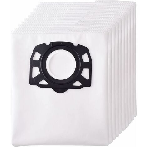 Lot de 10 Sacs pour Aspirateur Karcher wd4 wd5 wd6 mv4 mv5 mv6 Sac d'aspirateur lavable