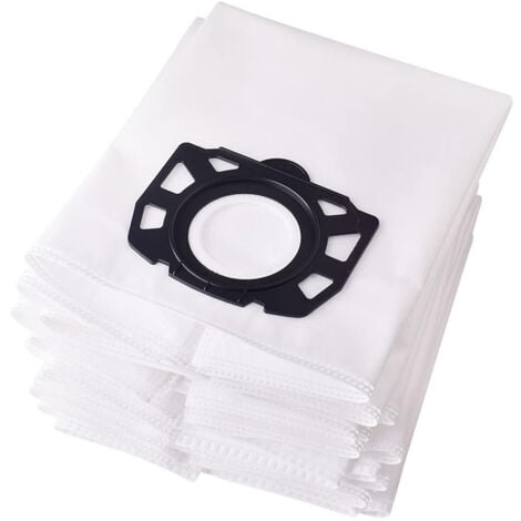 Lot de 10 Sacs pour Aspirateur Karcher wd4 wd5 wd6 mv4 mv5 mv6 Sac d'aspirateur lavable