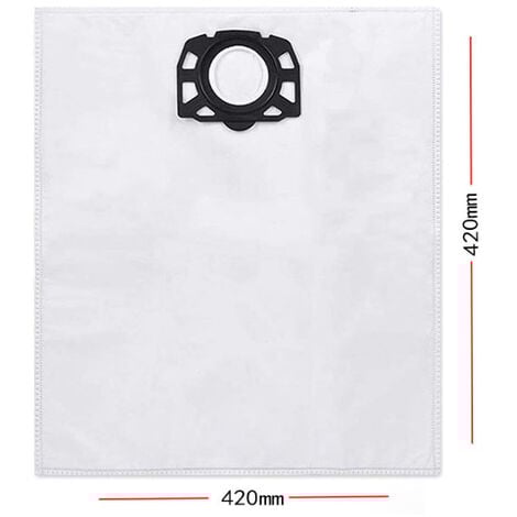Lot de 10 Sacs pour Aspirateur Karcher wd4 wd5 wd6 mv4 mv5 mv6 Sac d'aspirateur lavable