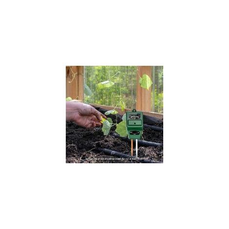 Testeur ph Terre 3 en 1 Testeur ph Sol, Soil Tester Kit Testeur Humidité  Plantes PH Terre Metre Sol pour Fleurs/Herbe/Plante/Jardin/Ferme/pelouse  2905038MM,AAMUNPA