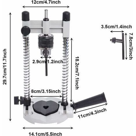 Guide de perage réglable 90 Support de perceuse électrique rotative avec mandrin de perage Mini