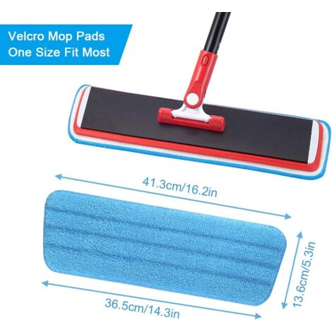 Housses De Rechange Microfibre Pour Balai Plat - Lot De 2, Très Absorbantes