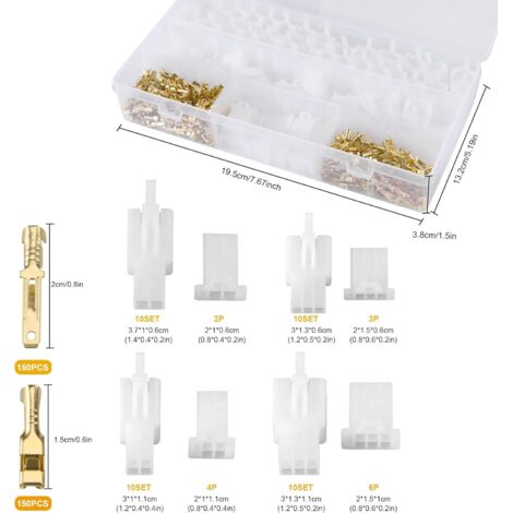 Connecteurs Auto Moto 2,8mm - Lot De 40 Ensembles | Bornes Mâles/Femelles Pour Câblage Électrique