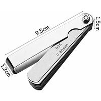 Jauge D'épaisseur 32 Lames Métriques 0.02-1.0 Mm - Acier Inoxydable - Pour Mesure Jeux Moteur, Bougies, Segments