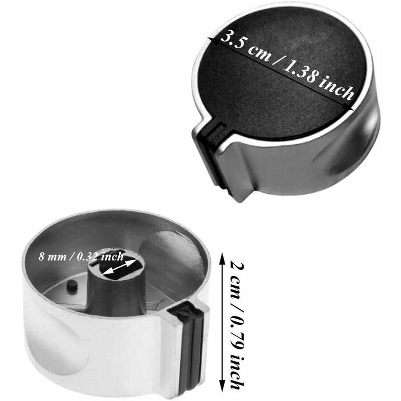 Boutons De Poêle 8 Pièces Universels | Alliage Zinc 6mm | Pour Cuisinière Gaz Et Four