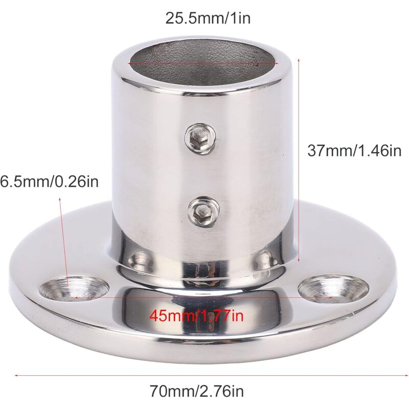 Base De Main Courante En Acier Inoxydable 316 Pour Yacht - Support De Rail, Neuve