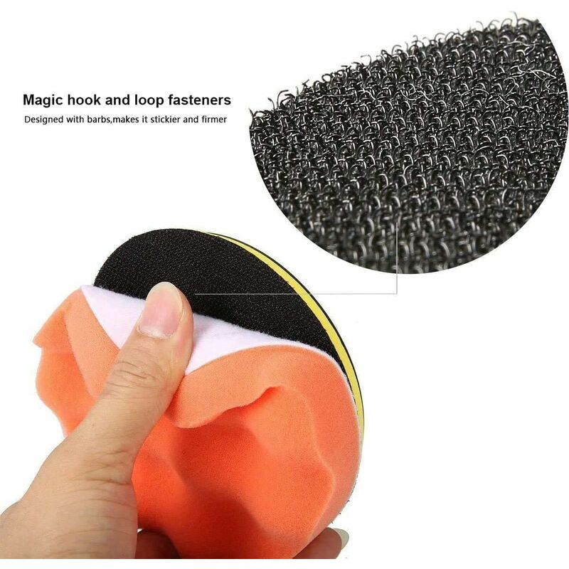 Kit Polissage Voiture 23 Pièces - Tampons Éponge Et Laine Pour Perceuse M10 - 80 Mm