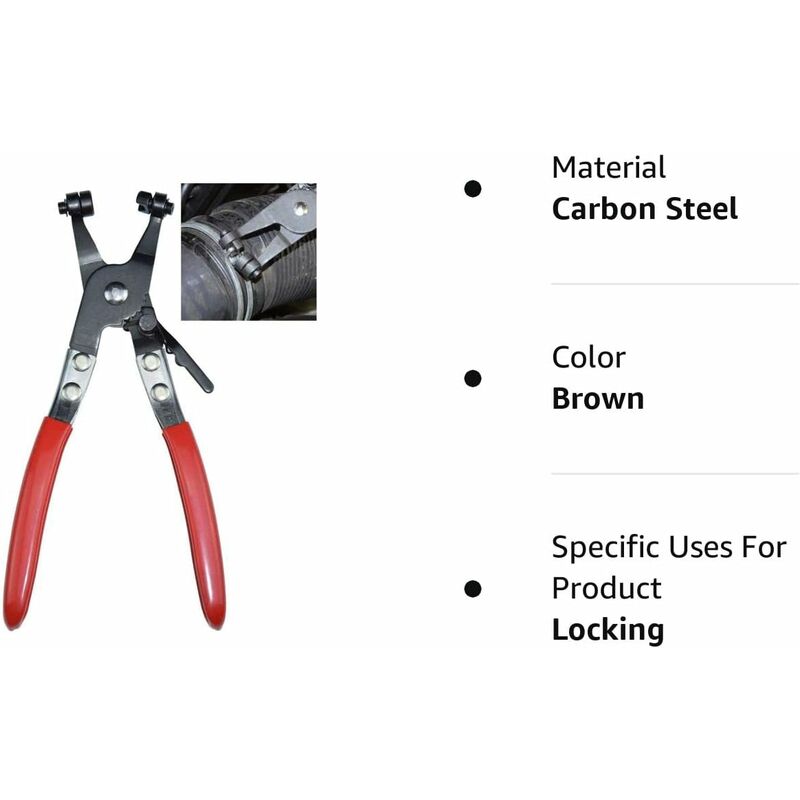 Pince Durite Toolwiz 4 Lot Pince Collier Durite, Pinces à Collier De Serrage De à Ressort, Comprend à Longue Portée De 68,6cm, Un Bande Plate, Un Extracteur, Outils Mecanique Automobile De Type