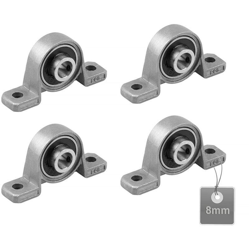 The Lord Of The Tools Lot De 4 Adaptateurs Pied Micro M10 Mâle Vers 1/4 Mâle - Alliage Aluminium Noir