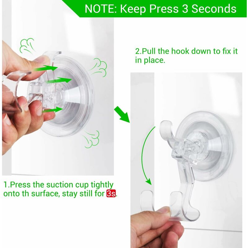 Double Crochet à Ventouse - Pas De Perçage - Crochet Pour Serviette Et Peignoir Acier Inoxydable Crochet Muralpour Salle De Bai 98436814