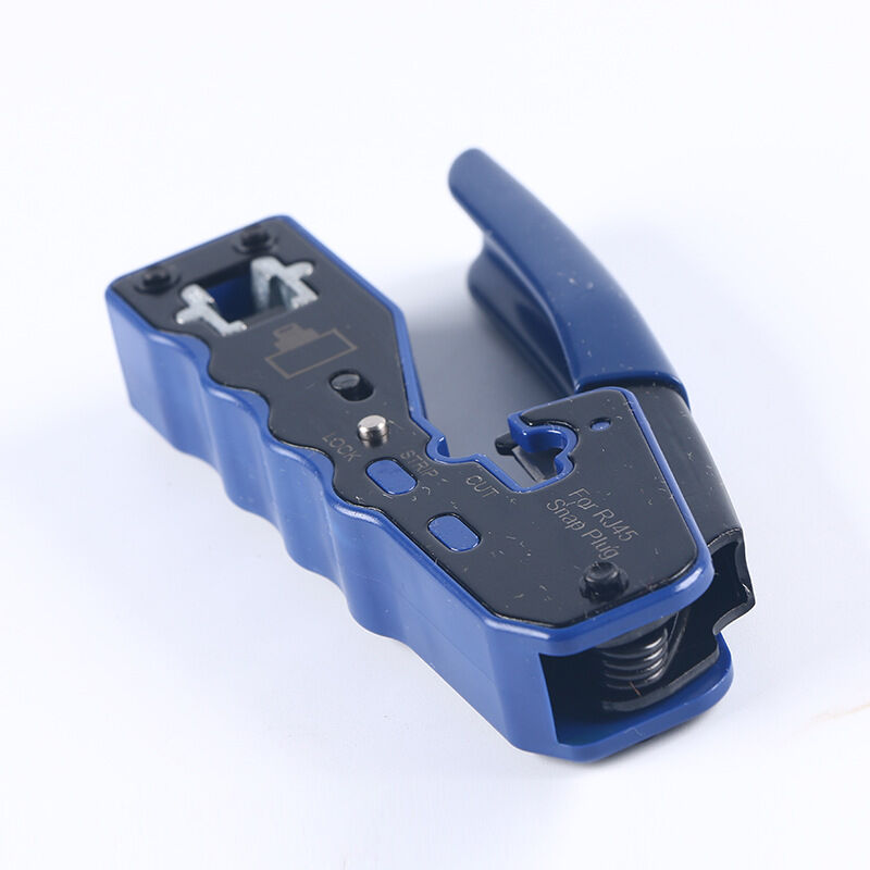 FGB Kit D'outils De Sertissage Réseau Avec 10 Fiches RJ45 CAT7 Pass Through, 4 Fiches RJ45, 2 Coupleurs RJ45, Outil De Raccordement LSA, Pince à Dénuder, Testeur De Réseau Pour Entretien Domestique