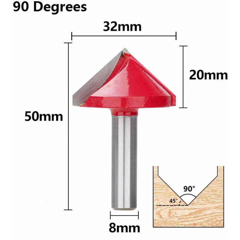 Fraise à Roulement Pour Défonceuse/bois, Queue De 8mm, Idéale Pour Ajustements Et Moulures