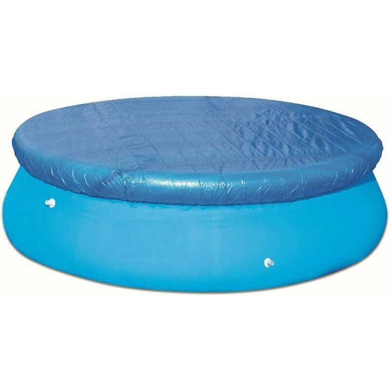 Bâche De Protection Pour Piscine Ronde 183 Cm - Imperméable, Anti-UV, Avec Attaches En Corde - Pour Piscine Hors Sol Gonflable, Bleue