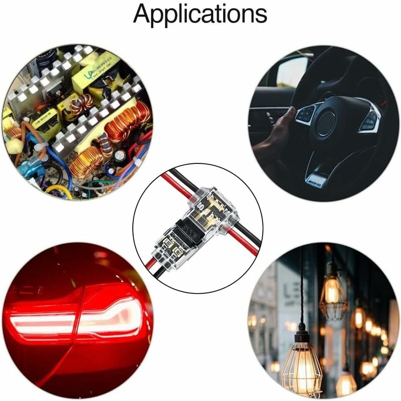 10 Connecteurs En T Étanches CESFONJER - Pour Fils 20-22AWG, Sans Dénudage - Idéal Voiture, LED, Audio