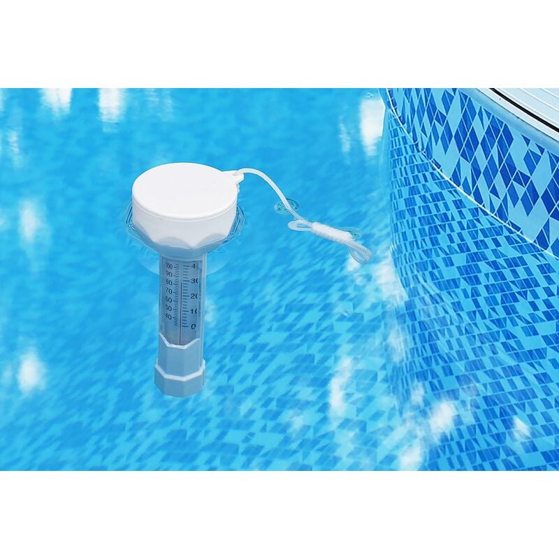 Un flotteur de piscine qui mesure température de l'eau et
