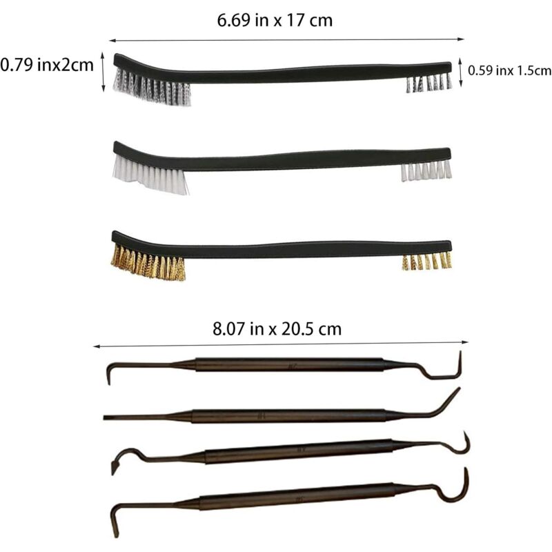 4 Brosses Nettoyage Nylon Double Extrémité - Pour Crevasses, Bijoux, Cuisine