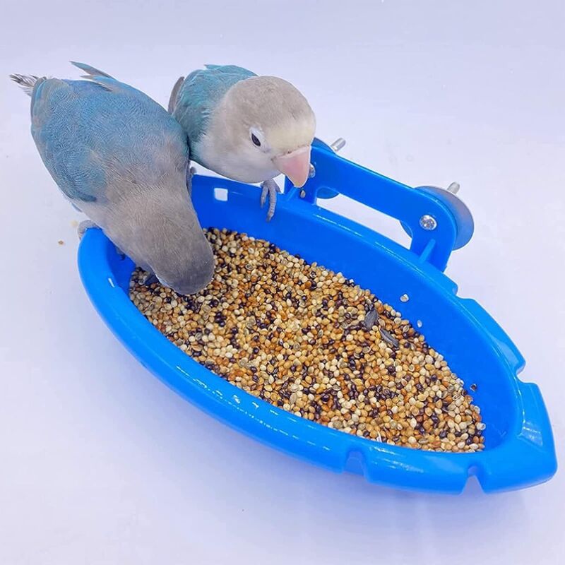Bain Pour Oiseaux De Cage Transparent - Anti-renversement, 13x14,5x13 Cm, Pour Perruches, Diamants Mandarins