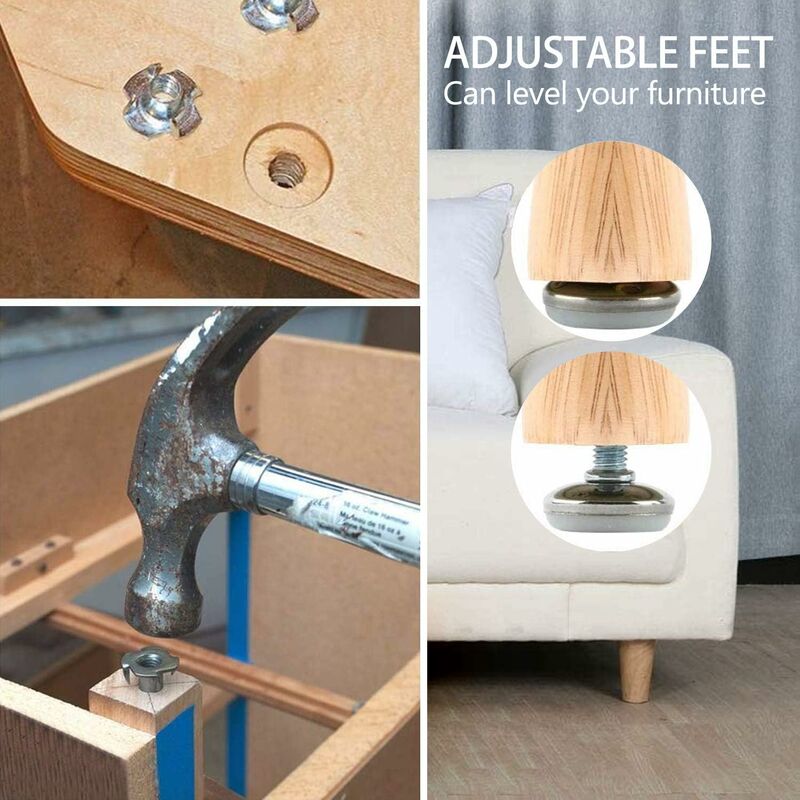 8 Pieds Réglables M6x20 Pour Meuble - Mise à Niveau Table - Uxcell Neuf