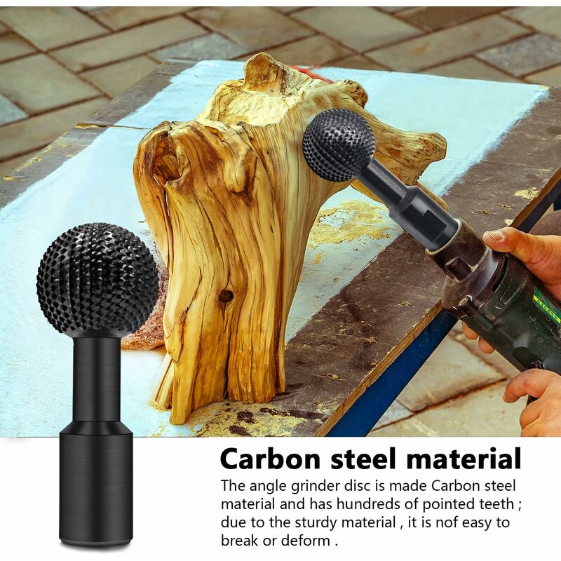 Fraise A Spherique Bois Sculpture - Outil De Sculpture Sur Fraise Metal Bois - Fraise Carbure 14 Mm Sculpture Sur Bois Foret De Polissage Pour Meuleuse Dangle De 115125 71681651