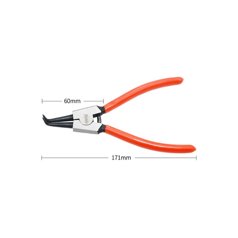 TOOLEAGUE Lot De 4 Pinces à Circlips 22,9 Cm - Intérieur/Extérieur Droites Et Courbées - Très Résistantes