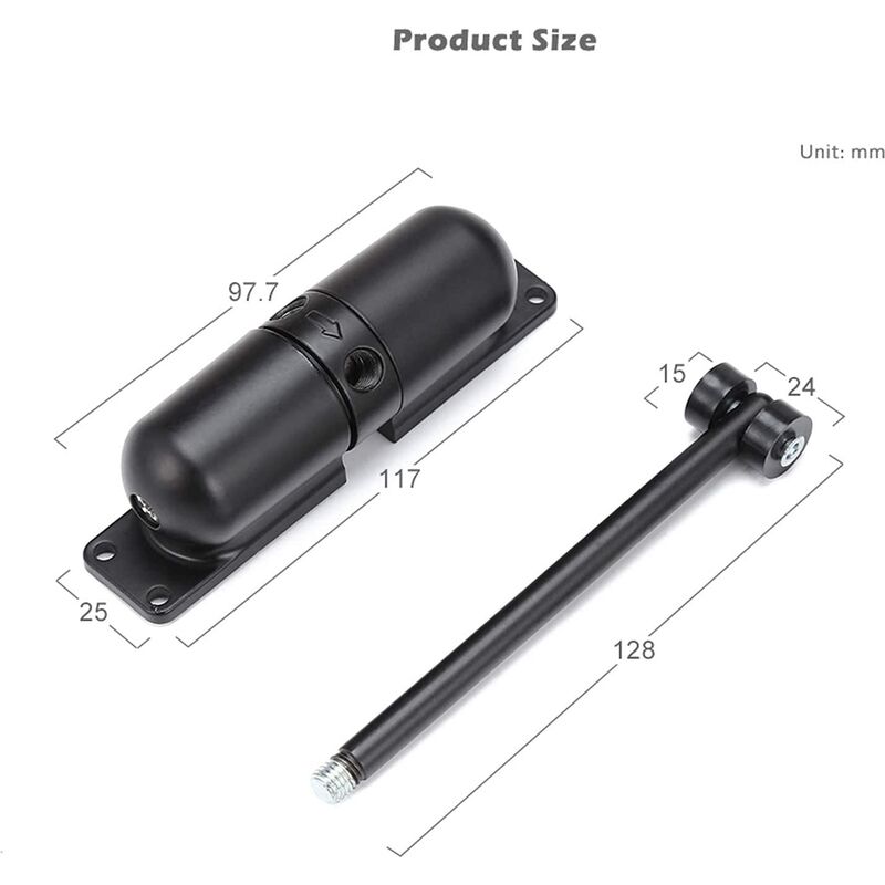 Swpeet 120 Fermoirs à Vis Noir Avec 1 Kit De Réglage De